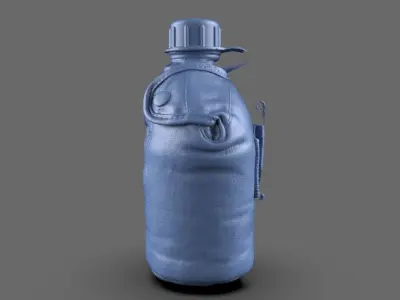 Military Water Bottle Canteen 3D model