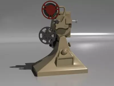 Vintage School Film Projector Low-poly 3D model