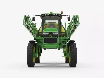 Industrial Agricultural Self Propelled Sprayer Low-poly 3D model