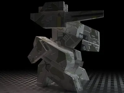 Metal Gear REX Low Poly Low-poly 3D model