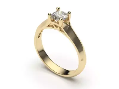 solitaire with ring sizes  8 part S109 3D print model