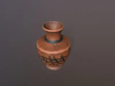 Antique vase Low-poly 3D model