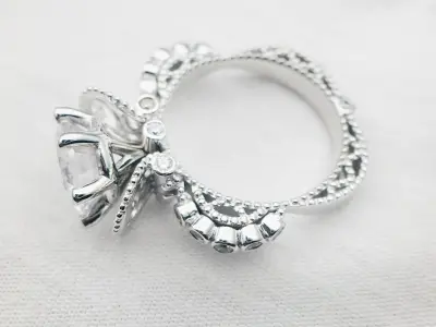 3DM Format Antique wedding ring for her 3D print model