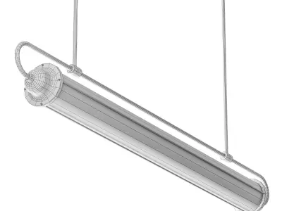 Retro cylindrical ceiling lamp 3D model
