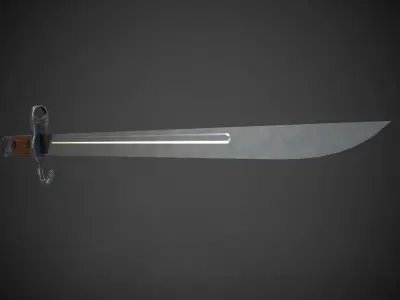 Arisaka Type 38 Bayonet Knife PBR Low-poly 3D model Low-poly 3D model