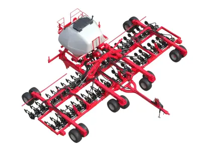 Air Drill Seeder  Low-poly 3D model