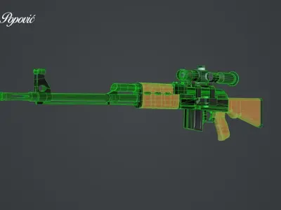 Zastava M76  3D model