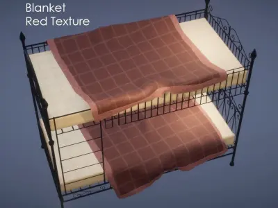 Ornate Victorian Bunk Beds - 4K PBR Low-poly 3D model