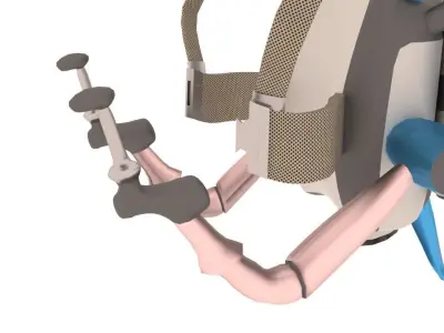 Jetpack bird with wings Low-poly 3D model