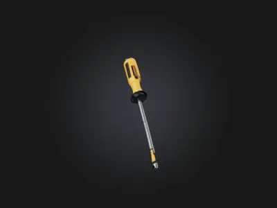 Realistic Screwdriver Model Low-poly 3D model