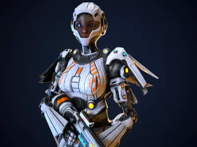 Cyborg Iron Low-poly 3D model