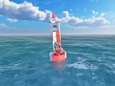 Navigation Buoy Low-poly 3D model
