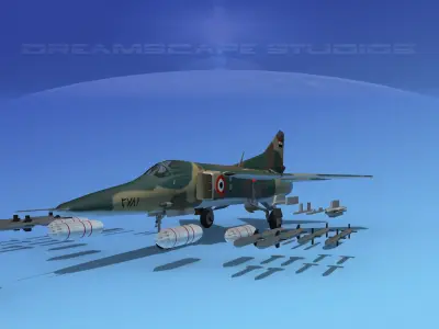 MIG-27 Flogger Egypt 3D model