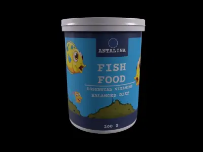 Fish Food - GAME READY PBR Low-poly 3D model