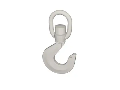 Industrial crane hook Low-poly 3D model