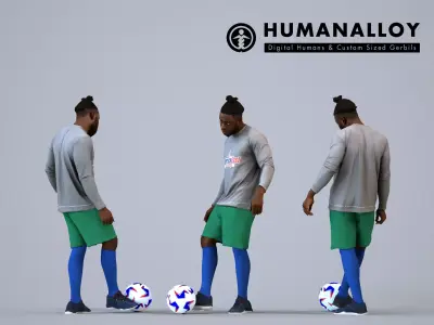 00486Aaron003 - Adult Black man exercising in sportswear for 3D model