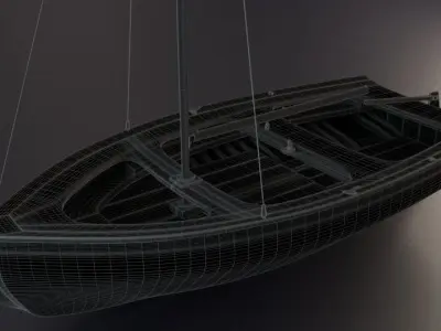 boat dinghy  3D model
