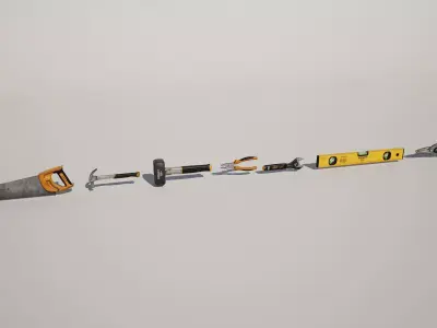 Hand Tool Pack Low-poly 3D model