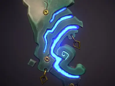 Low Poly Fantasy sword  Free low-poly 3D model