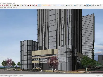 Sketchup Residential Complex B3 3D model