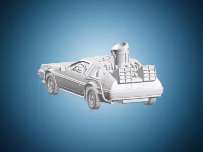 DeLorean Time Machine Car 3D print model
