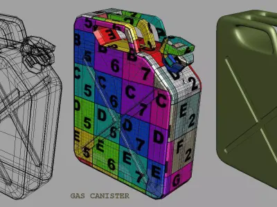 gas canister Low-poly 3D model purchase