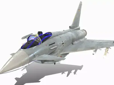 EF 2000 EUROFIGHTER TYPHOON  Low-poly 3D model