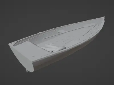 Old wooden boat 3D model by faithmarie1616