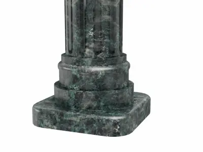 Dark marble column Low-poly 3D model