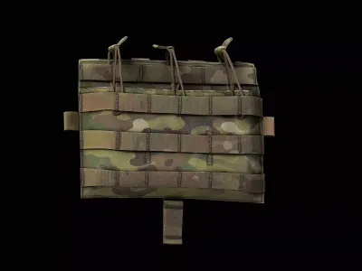 AVS Detachable Flap M4 Flat Low-poly 3D model