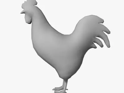 Low Poly Rooster Low-poly 3D model