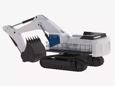 Excavator Mining R9100 Low-poly 3D model