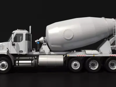 Autocar DC-64D Concrete Mixer 3D model