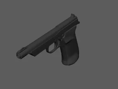 Circa1940 Walther Olympia Hunter 22LR Pistol  Low-poly 3D model