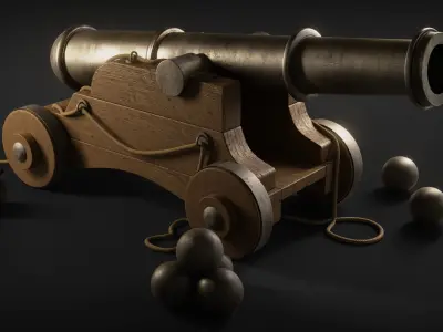 War Cannon 3d Model 3D model