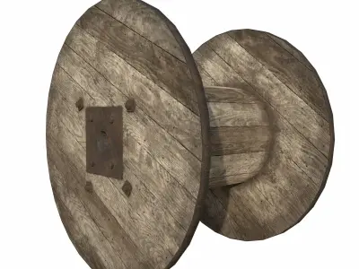 Cable Reel Low-poly 3D model