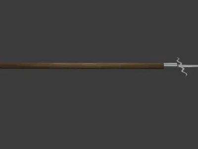 Ji Dragon Whiskers  Low Poly Chinese Polearm Low-poly 3D model