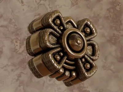 Aztec symbol pendant 2 Movement - Ollin 3D print model purchase