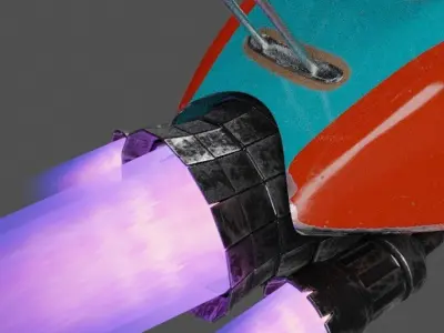 retro motorcycle 3D model