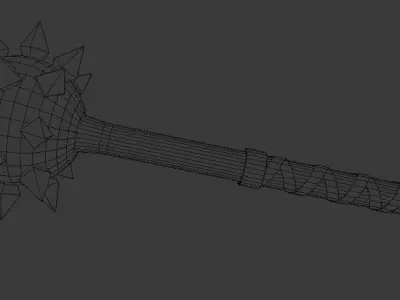 Orc Morning Star Low-poly 3D model