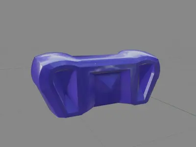 Table office desk with plastic part 3D model