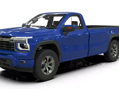 2027 Silverado Concept Single Cab Extended Bed 3D model