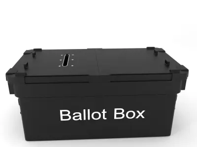 modern ballot box  Low-poly 3D model