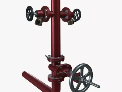 Fire Hydrant Valve Riser 3D model