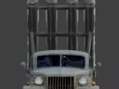 WWII Rocket Launcher  3D Model Low-poly 3D model