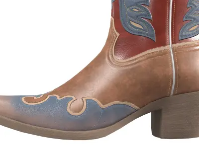Eagle Star Cowboy Boots 3D model