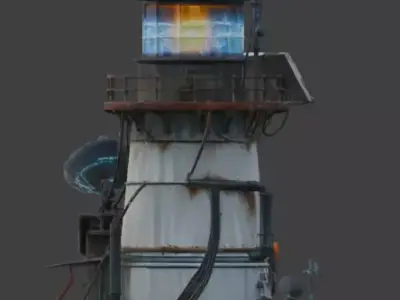 Advanced Sci-Fi Survivor Lighthouse 3D Model Low-poly 3D model