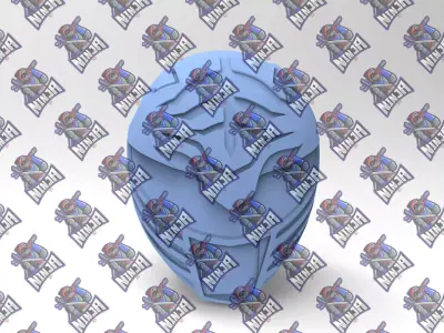 Power Rangers MMPR White and Gold helmet for 3d print 3D model