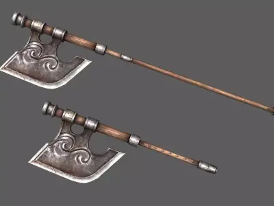Axe Heavy 02 Low-poly 3D model