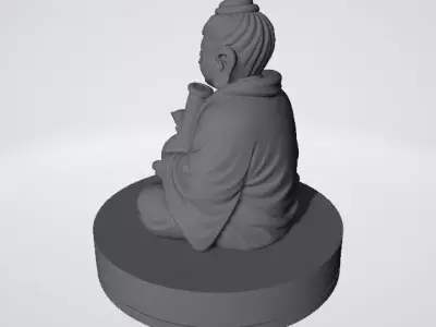 Zen Buddha Herb Grinder-2-Part Magnetic Grinder- MellowVerse 3D print model